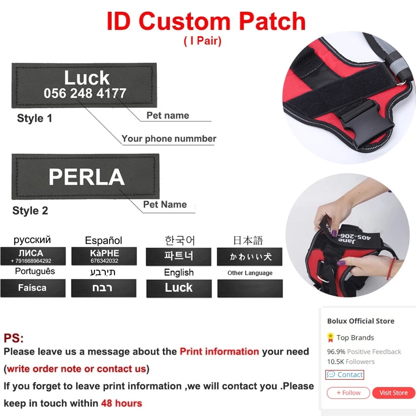 *LIMITED EDITION* No-Pull Personalized Dog Harness